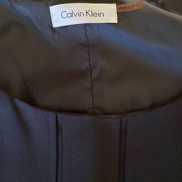 Calvin Klein Dress Black Cocktail Midi Length Elegant Excellent Sz 4 - Picture 9 of 9